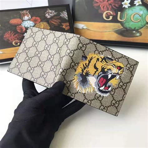 gucci tiger wallet fake|gucci tiger gg supreme wallet.